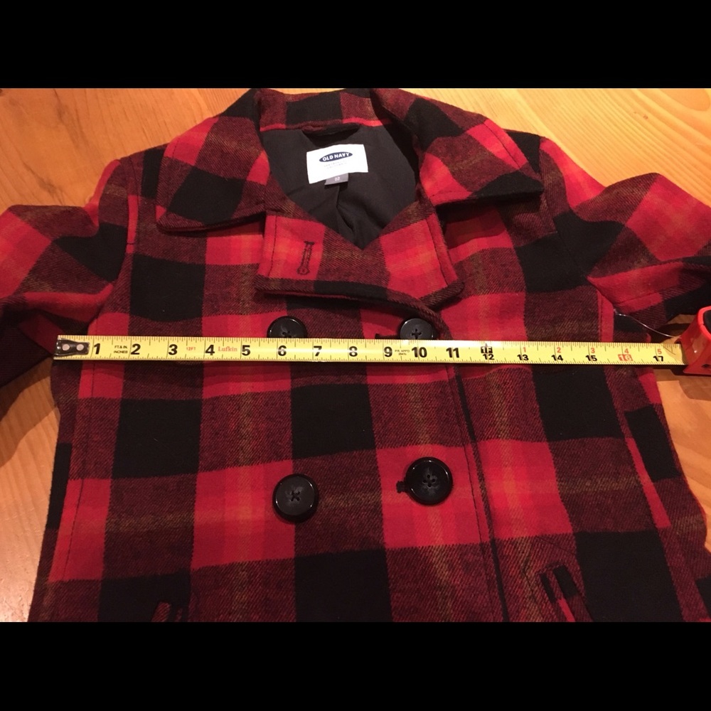 NWOT Plaid Pea Coat - Picture 15 of 16